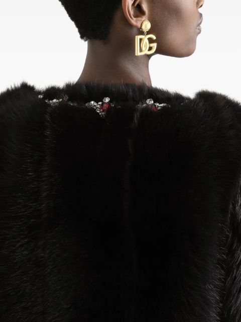 Dolce & Gabbana DNA rhinestone-embellished jacket - Brown