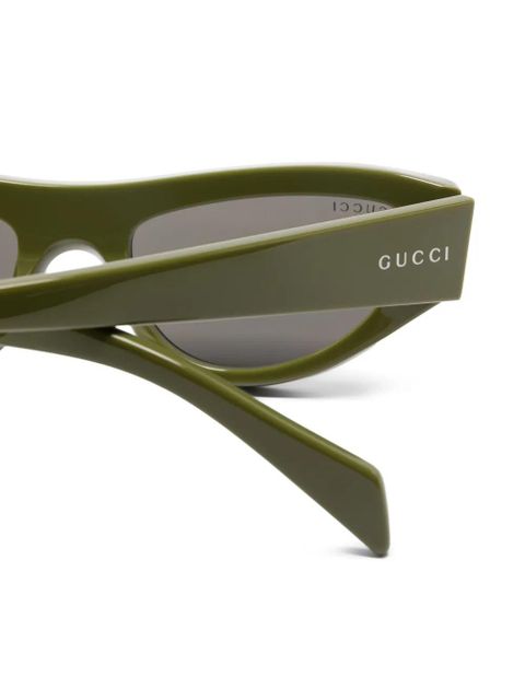 Gucci Eyewear cat-eye sunglasses - Green - zdjęcie produktu nr 2