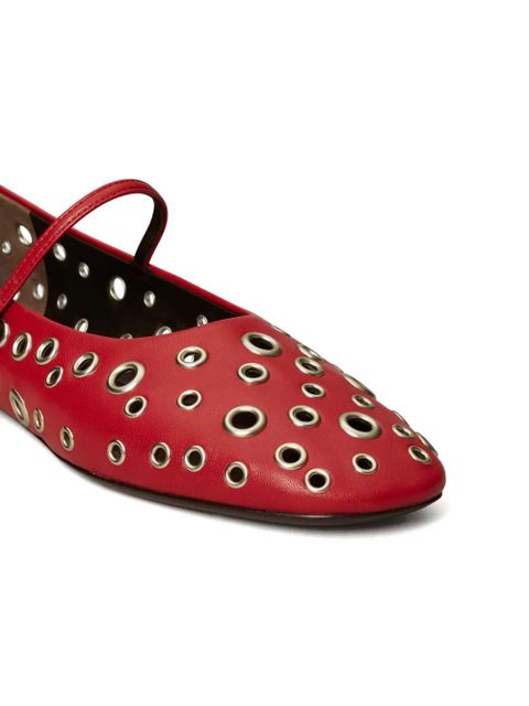 Tory Burch eyelet Mary Jane ballerina shoes - Red