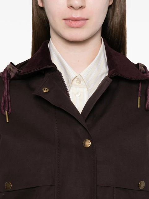 Moncler button hooded jacket - Purple