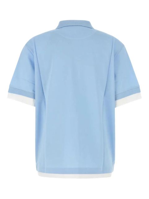 Prada piquet cotton polo shirt - Blue