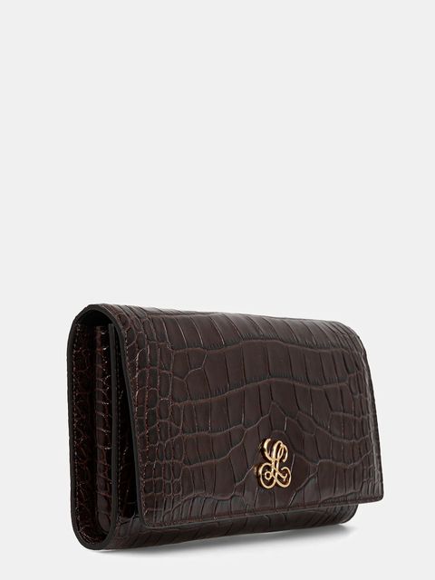 Luisa Spagnoli kopertówka skórzana kolor brązowy 542509