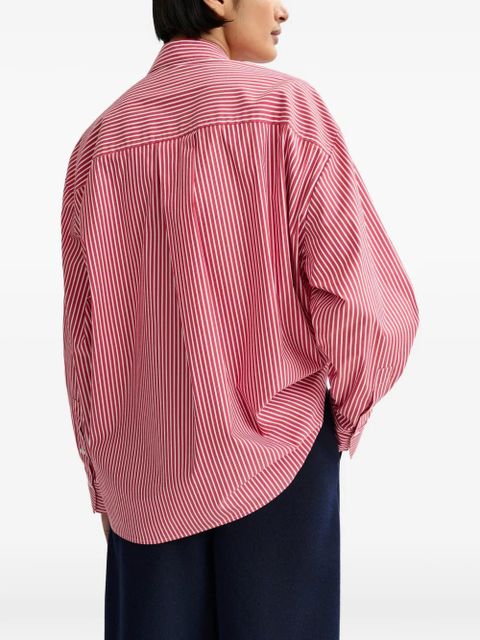 Essentiel Antwerp striped bow-appliqué shirt - Red
