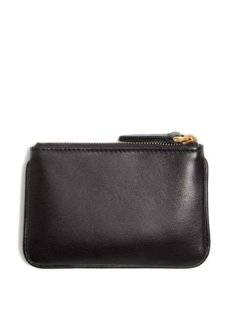Valentino Garavani logo-embellished leather card holder - Black