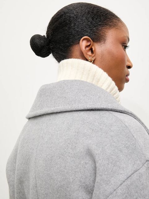 Answear Lab płaszcz wełniany kolor szary przejściowy oversize