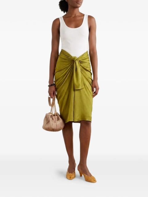 Chloé knotted draped midi skirt - Green - zdjęcie produktu nr 2