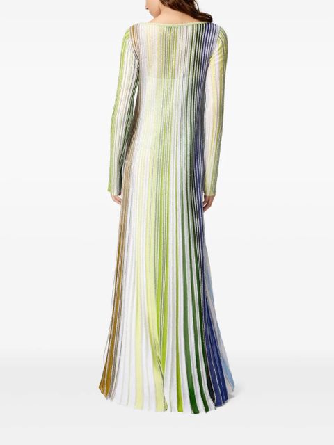 Missoni striped long-sleeved dress - Green - zdjęcie produktu nr 2