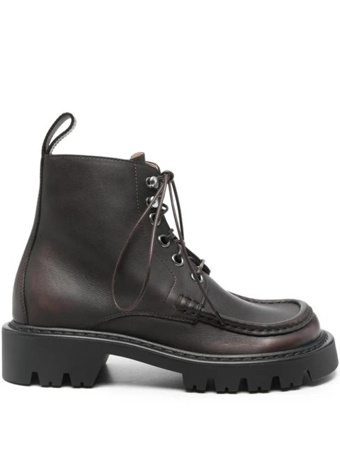 LOEWE lace-up zip-fastening boots - Brown - zdjęcie produktu nr 1