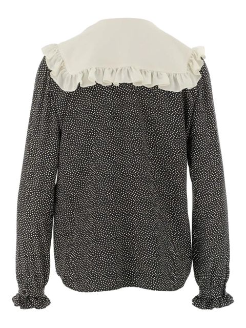 Saint Laurent Peter Pan-collar polka-dot blouse - Black - zdjęcie produktu nr 2