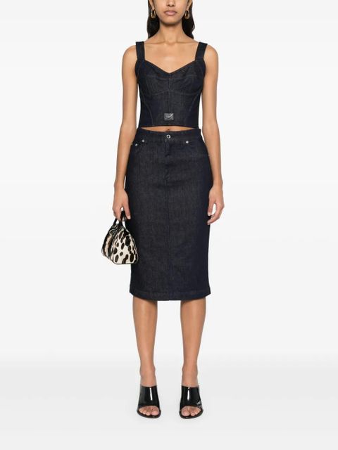 Dolce & Gabbana denim midi skirt - Blue