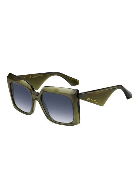 ETRO geometric-frame sunglasses - Green