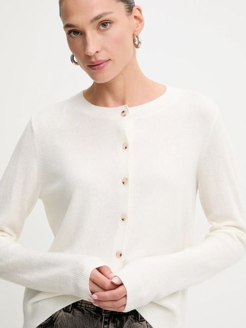 Answear.LAB kardigan z wełny merino damski kolor beżowy lekki