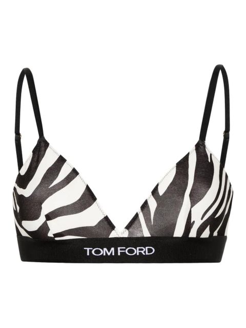 TOM FORD Optical zebra-print bra - White - zdjęcie produktu nr 1
