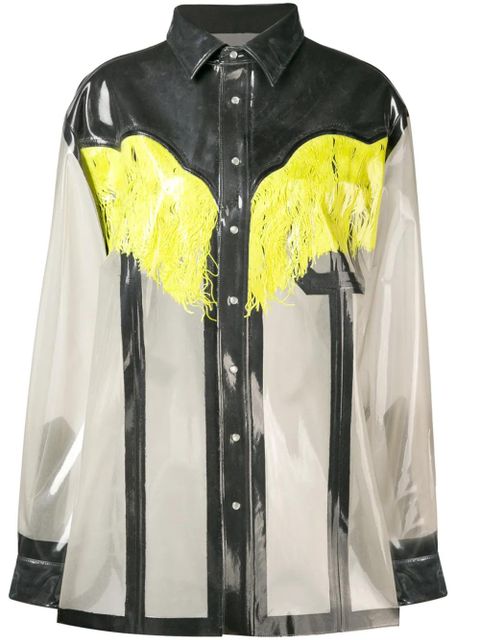 Maison Margiela sheer western shirt - Grey - zdjęcie produktu nr 1