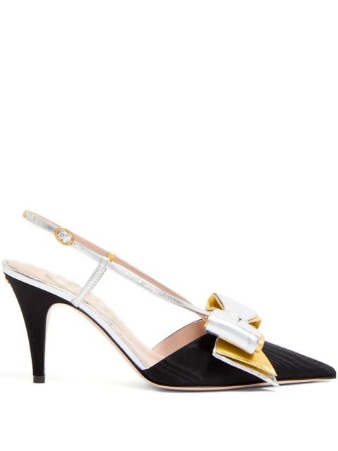 Valentino Garavani 85mm Bowow slingback pumps - Black - zdjęcie produktu nr 1
