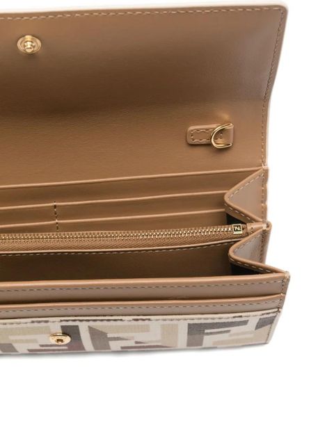 FENDI Fendi Roma FF-motif clutch bag - Neutrals