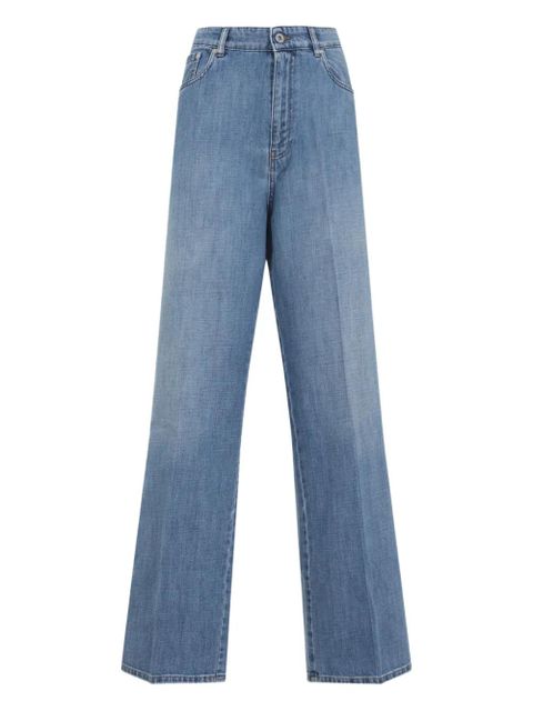 Miu Miu logo-appliqué jeans - Blue - zdjęcie produktu nr 1