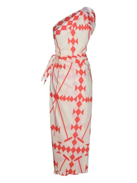 Johanna Ortiz Seaweed one-shoulder geometric dress - Neutrals - zdjęcie produktu nr 2