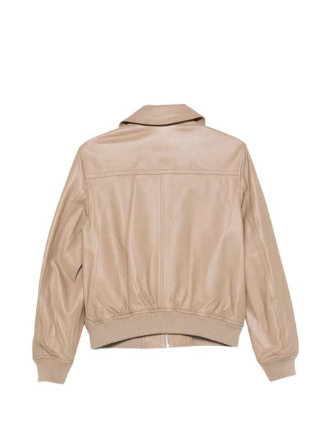 Yves Salomon zip-up leather jacket - Neutrals - zdjęcie produktu nr 2