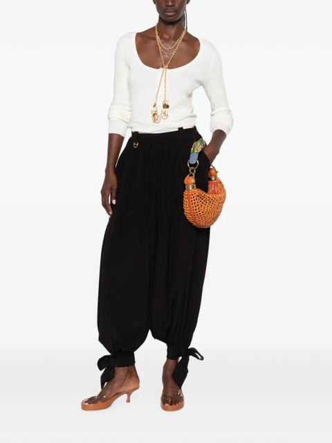 Chloé tie-detail trousers - Black - zdjęcie produktu nr 2