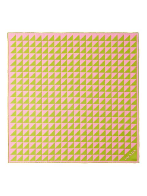 Prada printed silk scarf - Green