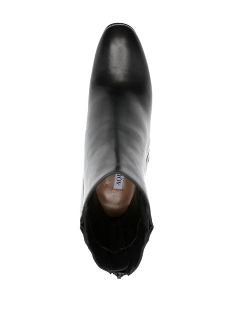 Aquazzura 130mm platform leather boots - Black