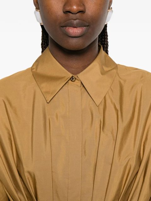 Max Mara ruffled-hem maxi dress - Brown