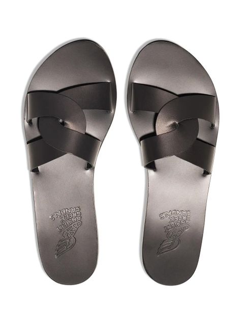 Ancient Greek Sandals Desmos crossover leather sandals - Black