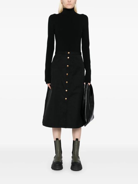 Moncler button-up midi skirt - Black