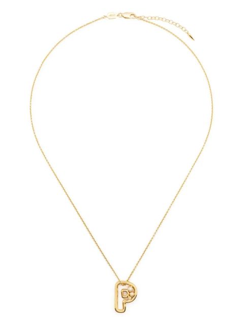 Missoma pearl-embellished initial pendant necklace - Gold