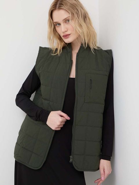 Rains bezrękawnik 19410 Vests kolor zielony przejściowy