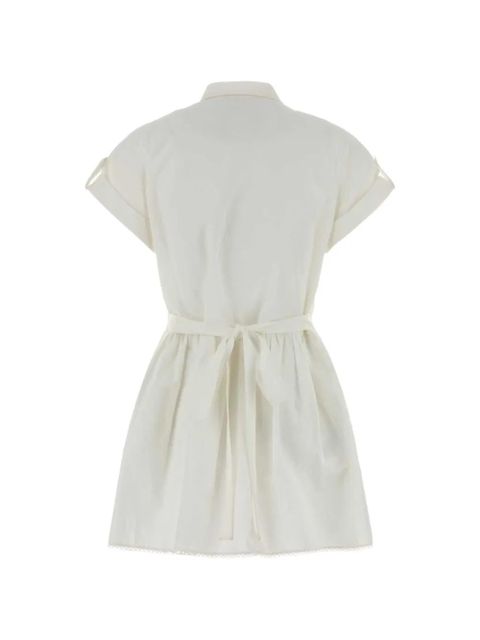 Miu Miu logo-embellishment mini dress - Neutrals - zdjęcie produktu nr 2