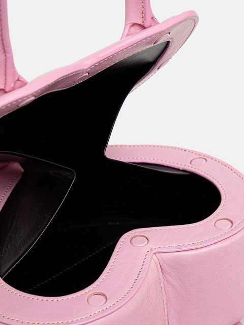 AMBUSH torebka skórzana Heart Top Handle Bag kolor różowy 12115033