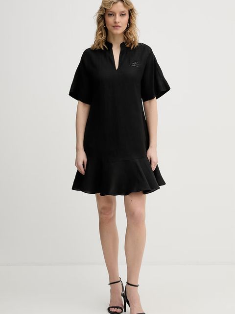 Karl Lagerfeld sukienka z lnem - zdjęcie produktu nr 1