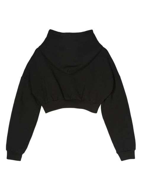 ENTIRE STUDIOS organic-cotton cropped hoodie - Black - zdjęcie produktu nr 2