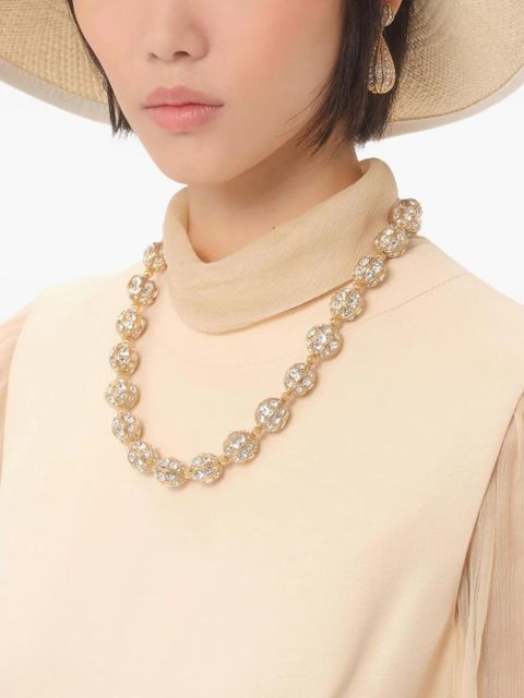 Valentino Garavani crystal-embellished sphere necklace - Gold - zdjęcie produktu nr 2