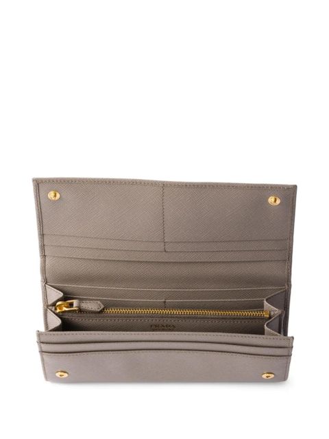 Prada triangle-logo leather wallet - Grey