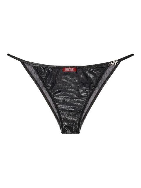 Diesel metallic-effect string briefs - Black - zdjęcie produktu nr 1
