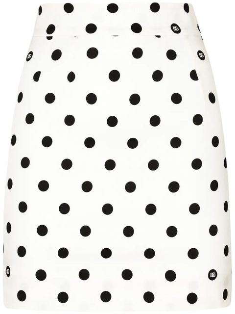 Dolce & Gabbana polka-dot mini skirt - White - zdjęcie produktu nr 1