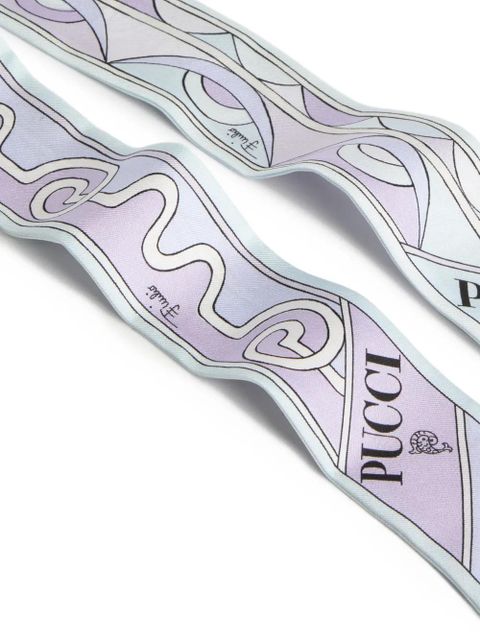 PUCCI Rombi-print silk scarf - Purple