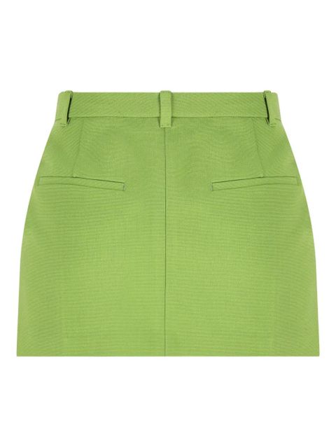 Miu Miu logo-detail mini skirt - Green - zdjęcie produktu nr 2