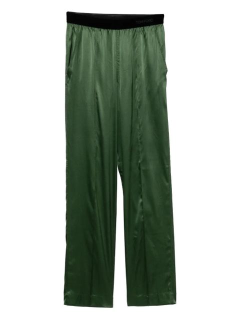 TOM FORD satin trousers - Green - zdjęcie produktu nr 1
