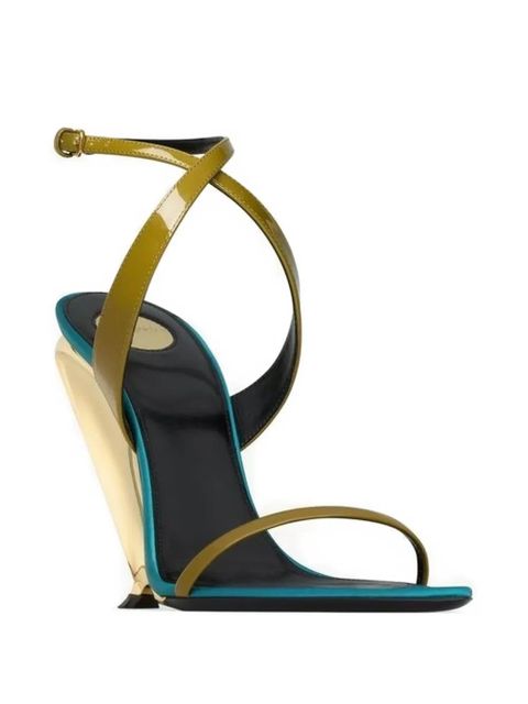 Saint Laurent Tallulah leather sandals - Green - zdjęcie produktu nr 2
