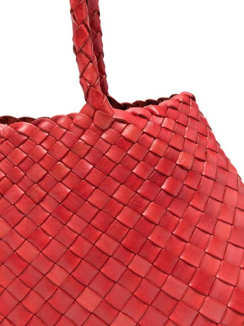 DRAGON DIFFUSION big Santa Crocce woven tote bag - Red