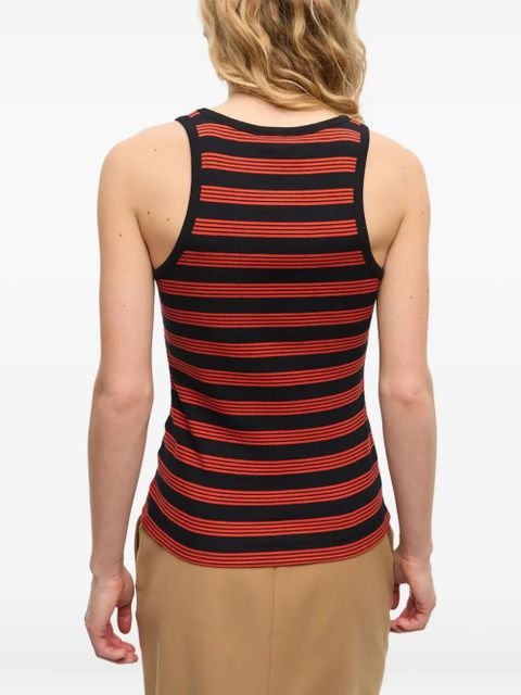 GANNI striped tank top - Orange