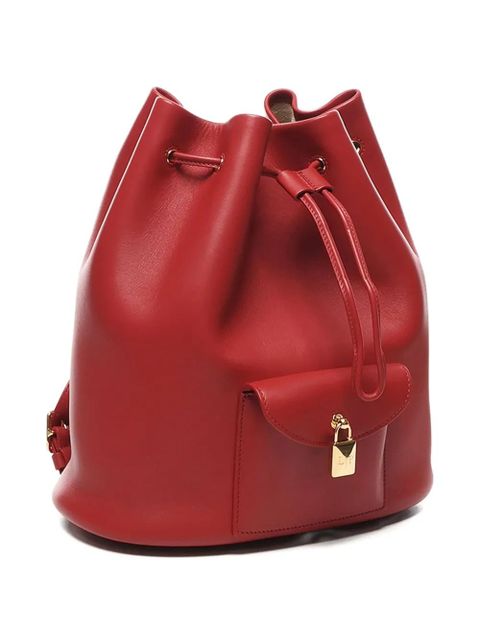 Loro Piana drawstring calfskin backpack - Red - zdjęcie produktu nr 2