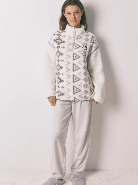 women'secret piżama SNOOPY damska kolor szary 3132171 - zdjęcie produktu nr 1