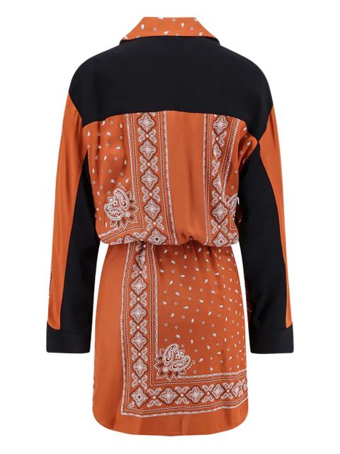 PINKO pointed-collar bandana-print dress - Orange - zdjęcie produktu nr 2