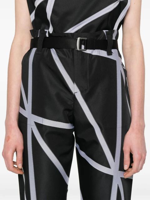 132 5. Issey Miyake NO.5 jacquard trousers - Black