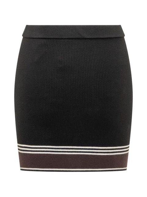 AMIRI stripe-detail mini skirt - Black - zdjęcie produktu nr 2